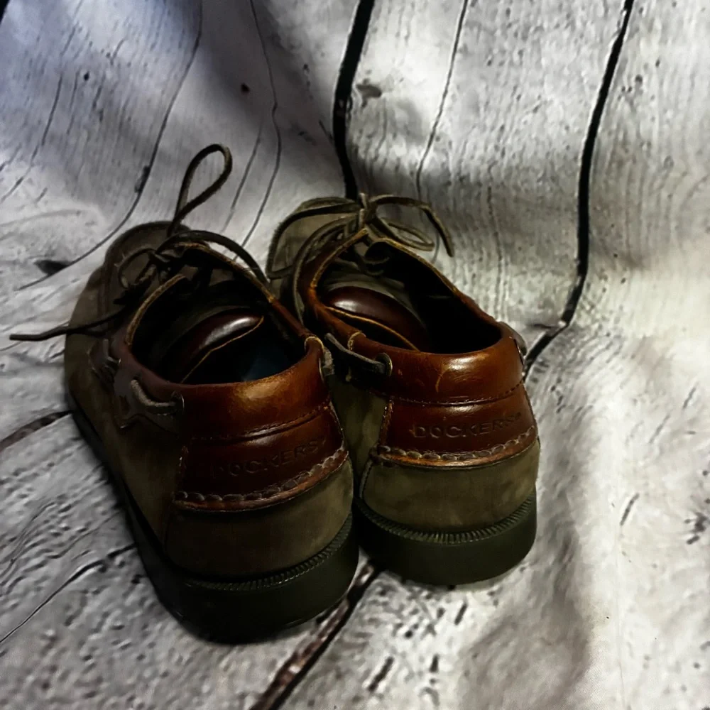 Dockers Castaway Leather Boat Lace‎ Shoes Brown Size 9M 090-1448 Nautical Preppy